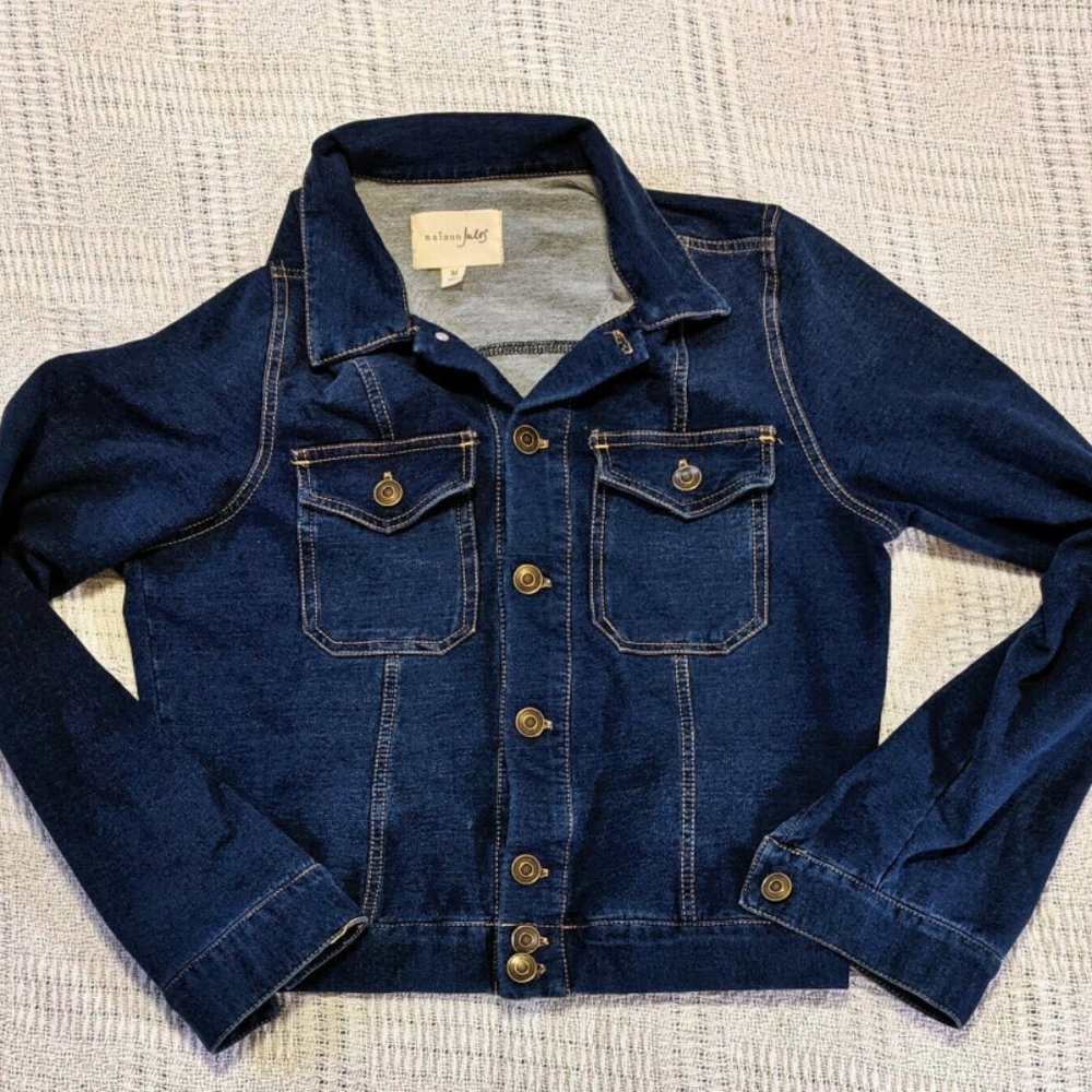 Women’s Stretch Jean Jacket Size M Maison Jules